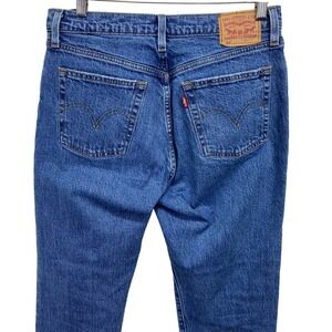 Levi's  501 Mens Jeans W29 L30 Blue Cotton Blend Button Fly Straight Leg Stretch